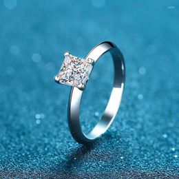 Cluster Rings AETEEY 1CT 2CT Real Moissanite D Colour Four Prong Ring 925 Sterling Silver Fine Jewellery Wedding Gift For Women RI026