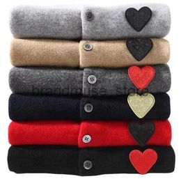 Women's Knits Tees Women Cardigan Cotton Heart Eye Embroidery O-Neck Long Sleeve Button Spring Autumn Casual Fitted Lady Knitwear J231208