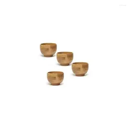 Plates 323-4 Oak Finished Footed Rice Bowls Set Of 4 Modern Green Dishes Shell Plate Restaurant Sauce Dish