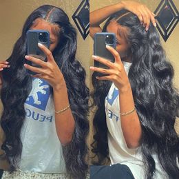 Synthetic Wigs Body Wave Lace Front Wig Full Lace Human Hair Wigs For Black Women 34 Inch 13x4 13x6 Hd Lace Frontal Wig Deep Wave Frontal Wig 231207