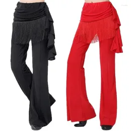 Women's Pants High-Grade Sailor Dance Skirt Female Tassel Trumpet Square Latin Jitterbug A56