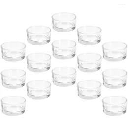 Candle Holders 15 Pcs Candlestick Clear Ornaments Jar Cup Christmas Glass Craft Holder Transparent Creative Container