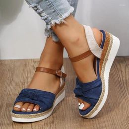 Dress Shoes Women Wedges Sandals Summer Casual For Vintage Female Platform Peep Toe Footwear Zapatos Para Mujeres