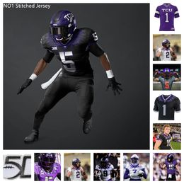 TCU Horned Frogs Football jersey 40 Keviyan Huddleston 10 Josh Hoover 19 Jared Wiley 6 Jamoi Hodge 27 Jordyn Bailey 3 Mark Perry 56 Ben Taylor-Whitfield 6 Chase Jackson