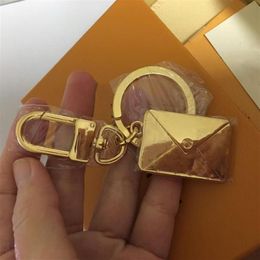 Top Quality gold letter Keychain Pendant Send As Shown Gift Box Personalised Keychain Simple Fashion charm keyrings for gift225D