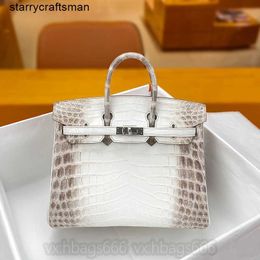 Himalaya Crocodile Handbag Tote Bags Handmade Customized Bk25 Platinum Bag High Version Himalayan Gold and Silver Buckle Nile Crocodile Leather HBC3