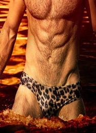 2021 sexy leopard gay men swimwear beach shorts men swimming suit board swim briefs swimsuit trunk de praia homens bathing suits3883059