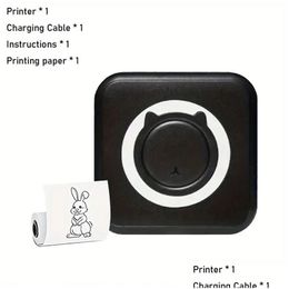 Printers 1Pc Portable Mini Printer Inkless Po For Wireless Printing From Ios/Android Smartphones Drop Delivery Computers Networking Su Dhicy