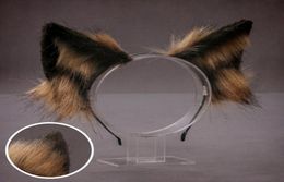 Other Event Party Supplies Lovely Faux Fur Wolf Cat Ears Headband Realistic Furry Animal Hair Hoop Lolita Anime Masquerade Cospl3478247