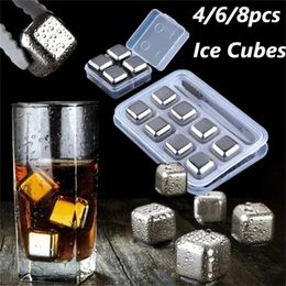 Bar Tools 304 Stainless Steel Whiskey Stones Ice Cubes Magic Vodka Wine beer Cooler Bar Natural Whisky Rock Cooler Sipping Chiller Tool 231207