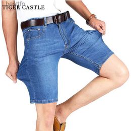 Men's Jeans Cotton Mens Summer Denim Shorts Fashion Berda Blue Short Pants Lightweight Stretch Slim Fit Quality Shorts for MenL231208