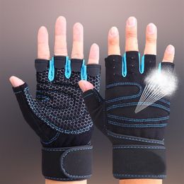 Fashion-Body Building Training WeightLifting Gloves For Men Women Workout Half Finger Fitness Exercise Gym Fitness GYM Gloves Mitt2548
