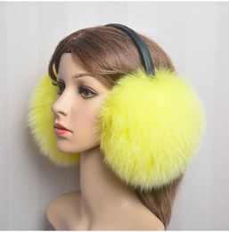 Ear Muffs Winter Women Warm Real Fur Earmuffs Girl s Earlap Ultra Large Ladies Plush Earmuff Luxury 231208