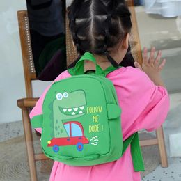 Backpacks Cute Dinosaur Baby Kindergarten Backpack Cartoon Children School Bags Adjustable Boys Girls Antilost Book 231207