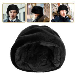 Bandanas Russian Fur Hat Faux Mens Warm Beanie Cap Casual Outdoor Clothing Accessory