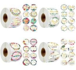 Gift Wrap Wreath Thank You Stickers Wedding Card Decoration Labels For Business Cookie Biscuit Bag Envelope Seal Sticker 5007238838