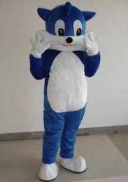 Mascot Costumes Blue Cat Mascot Costume Mascotte Moggie Kitten Adult Cartoon Character Outfit Suit Cartoons Props Commercial Strip Drive No.1337 97YM