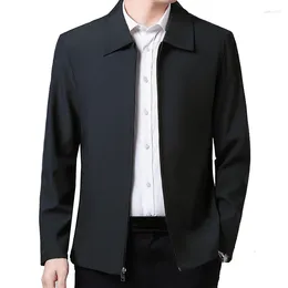 Men's Jackets Middle-aged Men Casual For Loose Business Social Blazer Thin Coat Spring Autumn