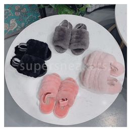 Designer-Kinder-Slipper, klassische Wildlederwolle, Winterschuhe, Bailey-Schleife, Kurzknopf-Stiefel, Triplet-Booties, Australien, Kind, Kleinkind, Fell, Schneerutsche, Größe 21–35