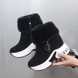 Boots Winter Women Warm Sneakers Platform Snow Boots Ankle Boots Female Causal Shoes Ankle Boots for Women Lace-up Ladies Boots 231207