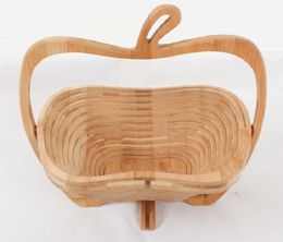 Popular Wooden Vegetable Basket With Handle Apple Shape Fruit Baskets Foldable Eco Friendly Skep Fashion Top Quality 16ad B1753354