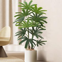 Decorative Flowers Green Plant Bamboo Palm Potted Bionic Simulated Plants Indoor Living Room Showcase Landscape Decoration Ornaments