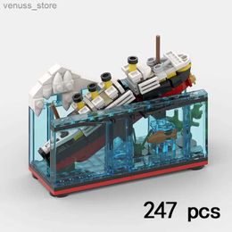 Blocks RMS Cruise Sank Titanic Break In Half Building Blocks Ship Boat Kits Model Construcrion Sets Brinquedos Christmas Gift R231208