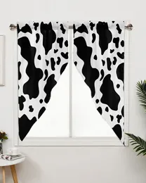 Curtain Cow Texture Black White Window Treatments Curtains For Living Room Bedroom Home Decor Triangular