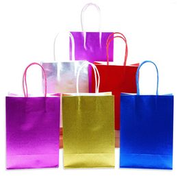 Gift Wrap Colourful Paper Bag With Handle Multifunction Wedding Birthday Party Favour Decoration Packing Bags 5Pcs
