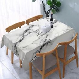 Table Cloth Rectangular Waterproof Luxe Gray Marble Tablecloth Backing Elastic Edge Covers Texture Abstract Pattern