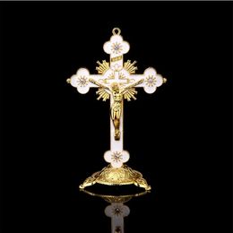 Charms Big cross crucifix station christ catholic jesus statue large religious prayer church decoration car church decoration 231208