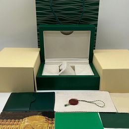 Luxury High quality green watch box, paper bag certificate, green wooden men's and women's watch factory box, luxury watch box accessories top-level box watch box