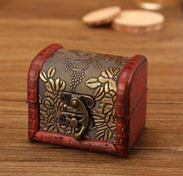 Vintage Wooden Jewelry Storage Treasure Chest Wood Box Carrrying Cases Organiser Gifts Antique old design Vintage Case SN8233908198