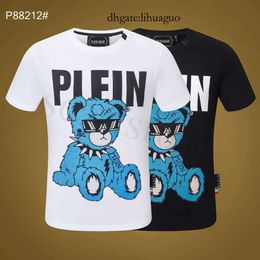 Tshirts Designer Quality Brand Mens PP Rhinestone SHIRT Hip T-shirts Hop BEAR High Street Plein T Clothing Classical Philipps Men Skull SHIR shirts -shirts 746