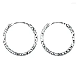 Hoop Earrings S925 Silver Simple Geometric Shiny Suitable For Cute And Beautiful Women Girls Jewellery Accessories