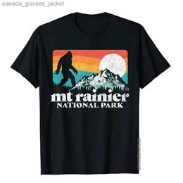 Men's T-Shirts Design Mount Rainier Park Bigfoot Mountains T-Shirt Tops Tees For Men Discount Cotton T Shirts Custom L231208