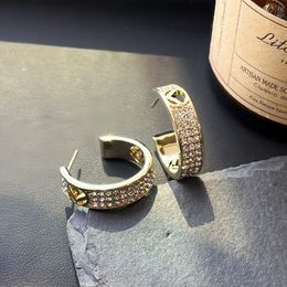 Fashion Diamond Hoop Earrings Women Boutique Designer jewelry With Box Romantic Love Gift for Women Earrings Elegant Style new Designer Earrings