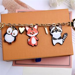 Fashion Cartoon Key Chain Bag Car Pendant Metal Hook With Gift Box Suitable For Men Ladies Children Designer Keychain331o