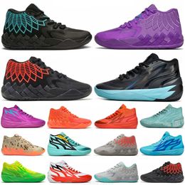 OG Mew MB.01 Rick och Morty Basketball Shoes till salu Lamelos Ball Men Women Iridescent Dreams Buzz City Rock Ridge Red MB01 Galaxy inte