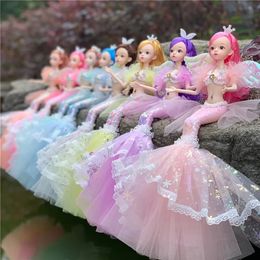 Dolls 45cm1771 Enchanting Princess Mermaid Doll Perfect Birthday Gift for Girls Childrens Pretend Play House Dress Up Toy 231207