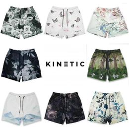 Men's Shorts KINETIC Tide Mens Summer Sports Fitness Running Basketball Beach Male Jogging Casual Mesh Quick Dry Trend Short Pants