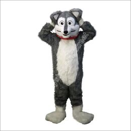 Christmas Husky Wolf Mascot Costume Cartoon Character Outfits Halloween Carnival Dress Suits Adult Size Birthday Party Outdoor Outfit
