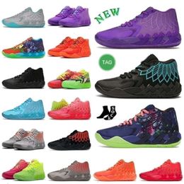 High Quality Ball Lamelo Mens Basketball Shoes Mb01 Designer Man Melo and Mb01 01 Ballls Galaxy Blue Red Green Black Queen Designer Sneaker Trainer Us