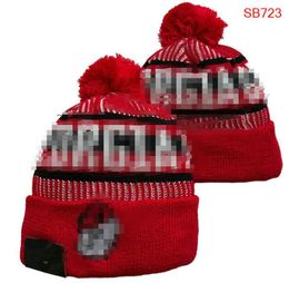 Men's Caps NCAA Hats All 32 Teams Knitted Cuffed Bulldogs Beanies Striped Sideline Wool Warm USA College Sport Knit hat Beanie Cap For Women
