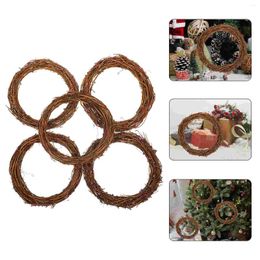 Decorative Flowers Grapevine Wreath Natural Vine Branch Christmas Door Hanging Wall Window Decoration Rustic Xmas Vintage Holiday Wedding