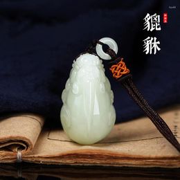 Pendants An Jade Pixiu Pendant For Men And Women Money Seeking Overlord Piqiu Couple Necklace