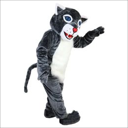 Christmas Grey Tiger Mascot Costume Cartoon Character Outfits Halloween Carnival Dress Suits Adult Size Birthday Party Outdoor Outfit