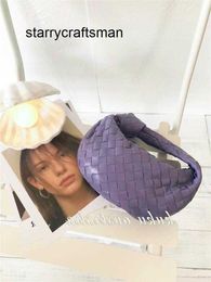 Italy Jodie Hangbag mini Jodie Lavender Purple Knitted Knot Bag Handbag NNXL
