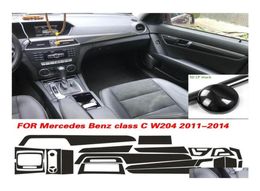 Car Stickers For C Class W204 20112014 Interior Central Control Panel Door Handle 3D 5D Carbon Fibre Decals Styling Drop Deli2806950