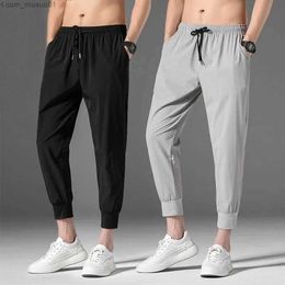 Men's Pants 2023 New Men's Nine-Point Pants Korean Version Of Casual Plus-Size Loose Quick-Drying Sports Pants With Elastic Xl-XXXLL231113